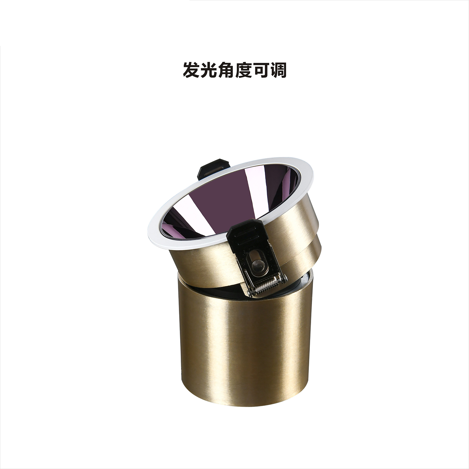 Recessed LED Spot Light Adjustable Angle Anti-glare Downlight Gold/Black Multi-color